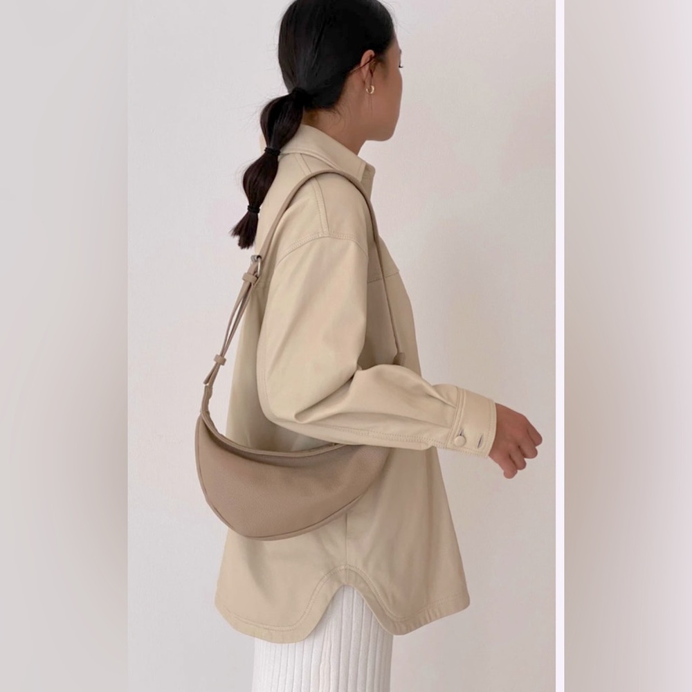 LES BASICS “Fred” leather pouch purse. NEVER WORN